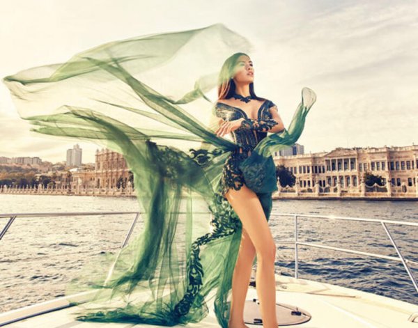 Iman Casablanca İstanbul'da poz verdi