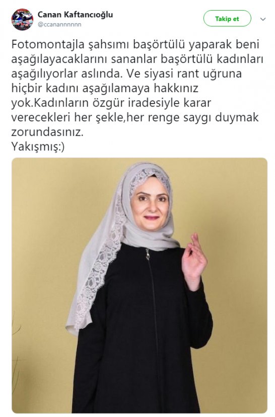 Canan Kaftancıoğlu fotomontajlı fotoğrafı paylaştı