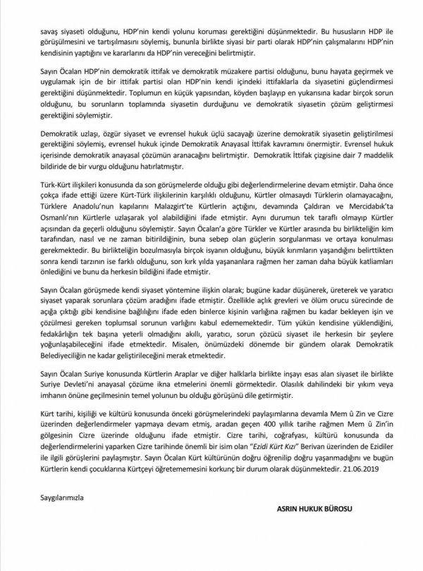 Öcalan'ın avukatları açıklama yaptı