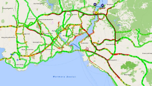 FSM'de kapanan şeritler trafiğe neden oldu