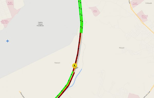 Pendik'te havalimanına giden tünelde kaza
