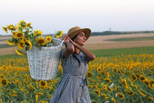 a Edirne'de fotoğraf tutkunları tarlalara koşuyor