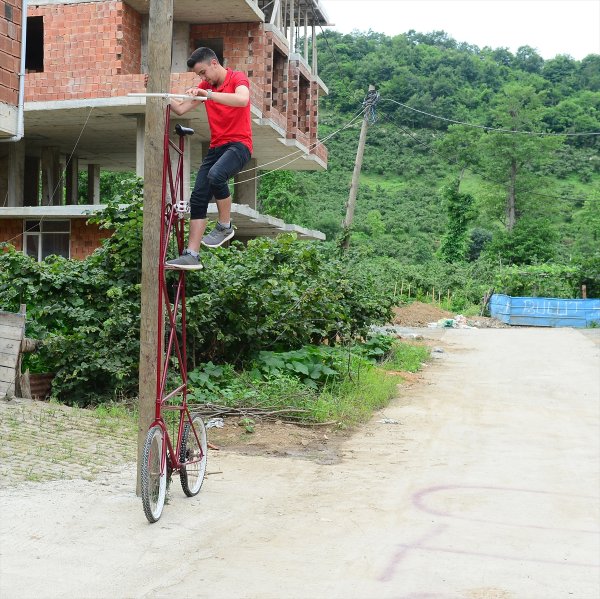 Giresunlu çırağın 4 metrelik bisikleti