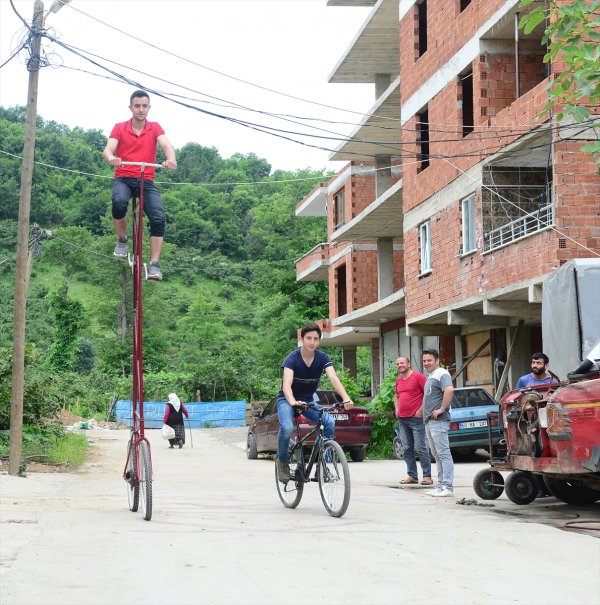 Giresunlu çırağın 4 metrelik bisikleti