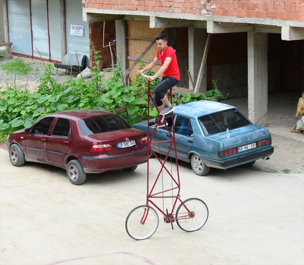 Giresunlu çırağın 4 metrelik bisikleti
