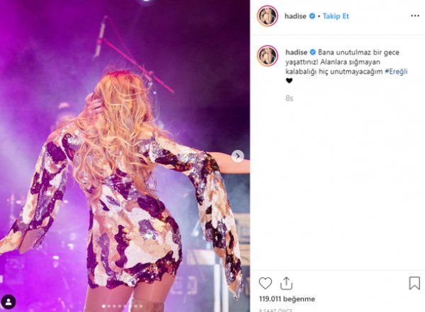 Hadise'yi Zonguldaklı hayranları mutlu etti