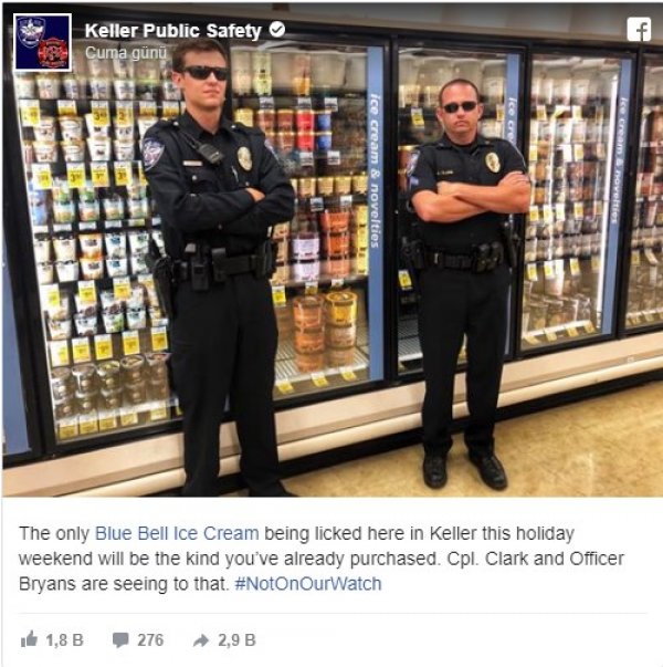 ABD polisinin dondurma görevi