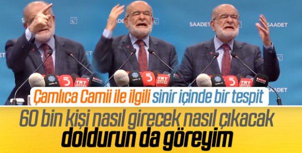 Karamollaoğlu yine Çamlıca Camii çıkışı yaptı