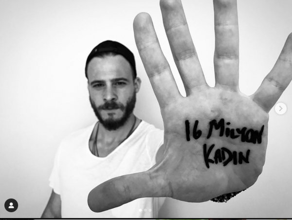Kerem Bürsin'den kadınlara destek