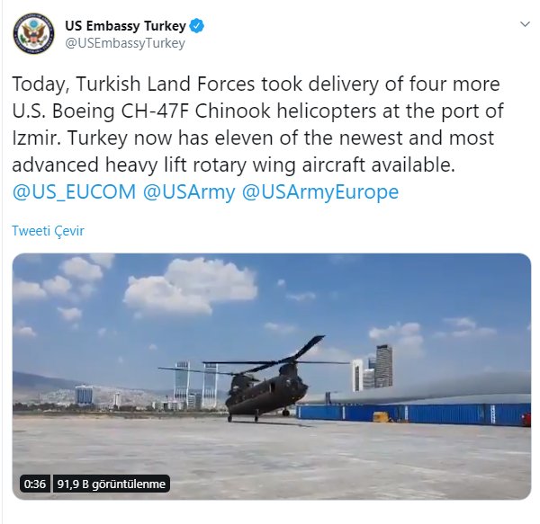 Amerika, Türkiye'ye 4 helikopter sattı