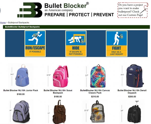 Amerikalı öğrenciler kurşun geçirmez çanta alıyor