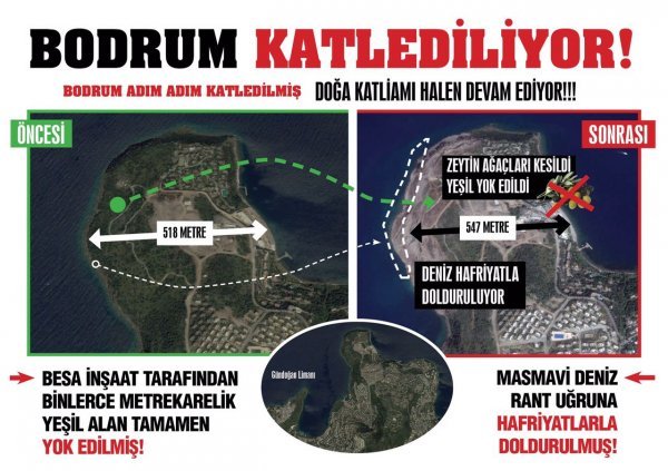 Bodrum'u katleden projenin inşaatı devam ediyor