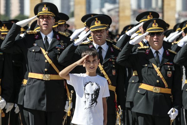 a Anıtkabir'de 30 Ağustos Zafer Bayramı Töreni