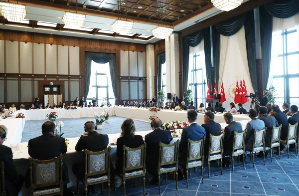 a Cumhurbaşkanı Erdoğan, ABD heyetini kabul etti