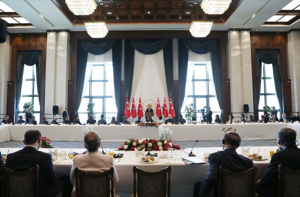 a Cumhurbaşkanı Erdoğan, ABD heyetini kabul etti