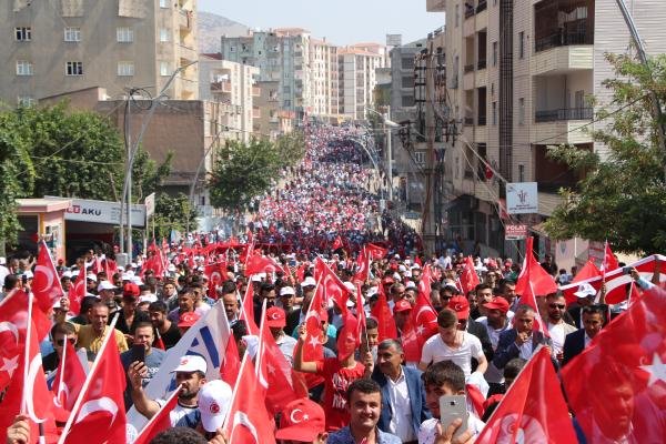 Doğu illerinde teröre tepki yürüyüşleri