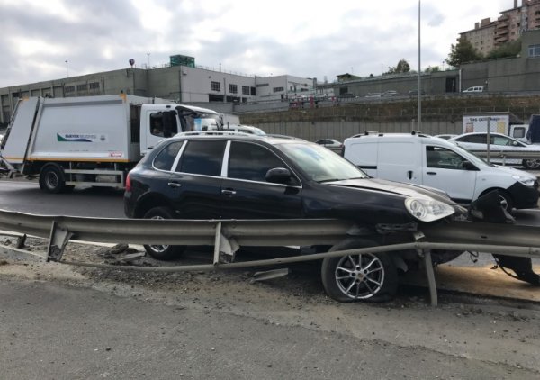 Lüks cip bariyerlere ok gibi saplandı