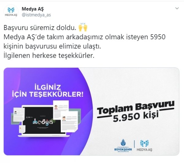 İBB'nin Medya AŞ şirketine 6 bin kişi başvurdu