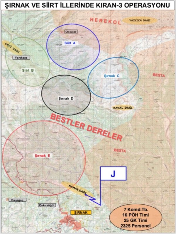 a Kıran operasyonlarında toplam 43 terörist öldürüldü