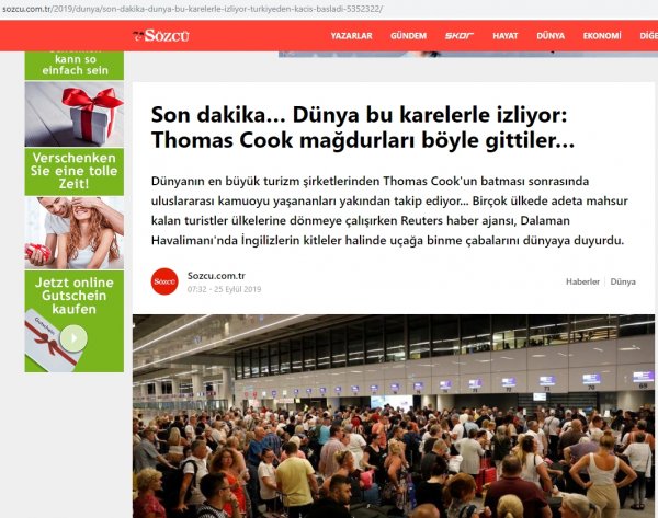 Batan İngiliz giden İngiliz sevinen Türk