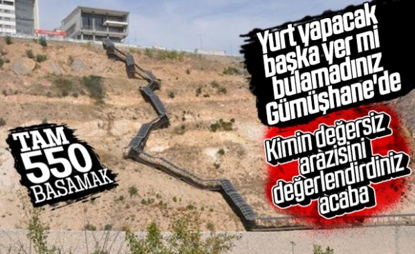 Gümüşhane Valiliği, 'merdivenler yürüyenler için' dedi