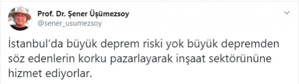 İstanbul'da 'büyük deprem olmayacak' diyen profesör