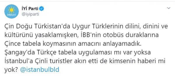 Millet İttifakı'nda Çince tabela krizi