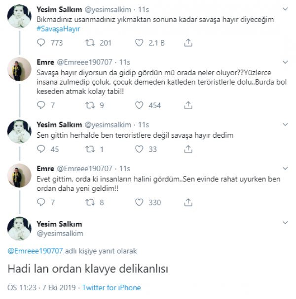 Yeşim Salkım kendini savundu