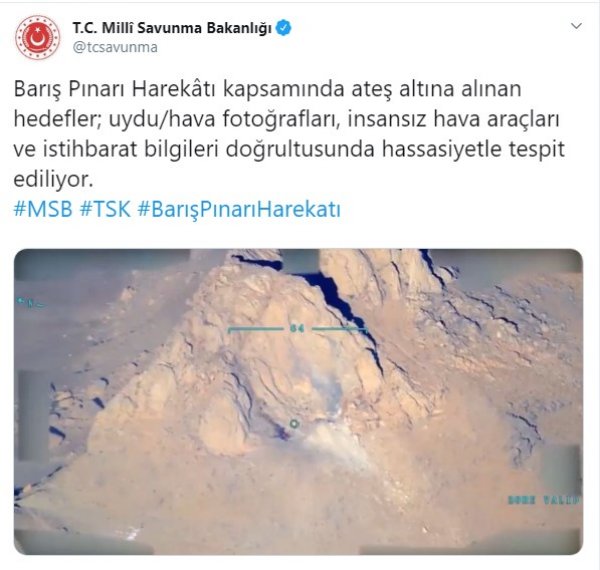 MSB: Hedefler hassasiyetle tespit ediliyor