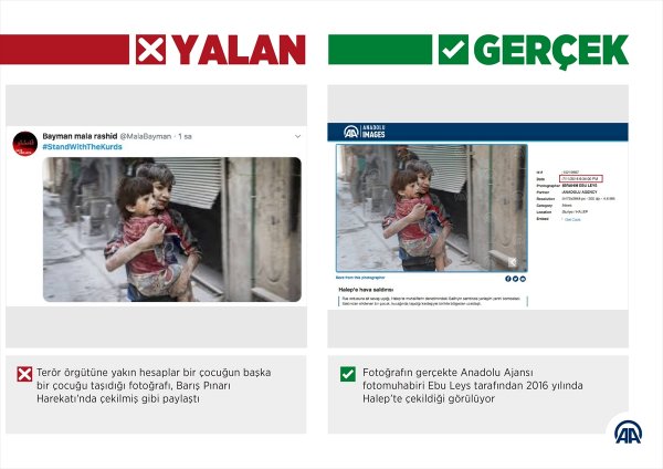 a Barış Pınarı Harekatı'nda teröristlerin yalanları