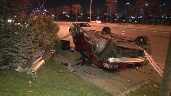 Ankara'da trafik kazasında 1 ölü 3 yaralı