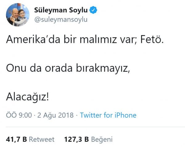 ABD'den Süleyman Soylu'ya tekrar yaptırım kararı