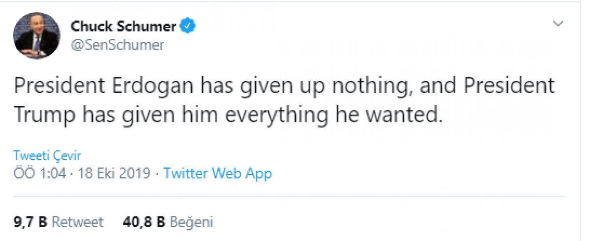 Amerikalı senatörün anlaşma yorumu paylaşılıyor