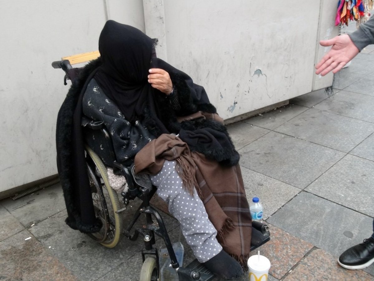 Yakalanan dilenciden beddua ve saldırı