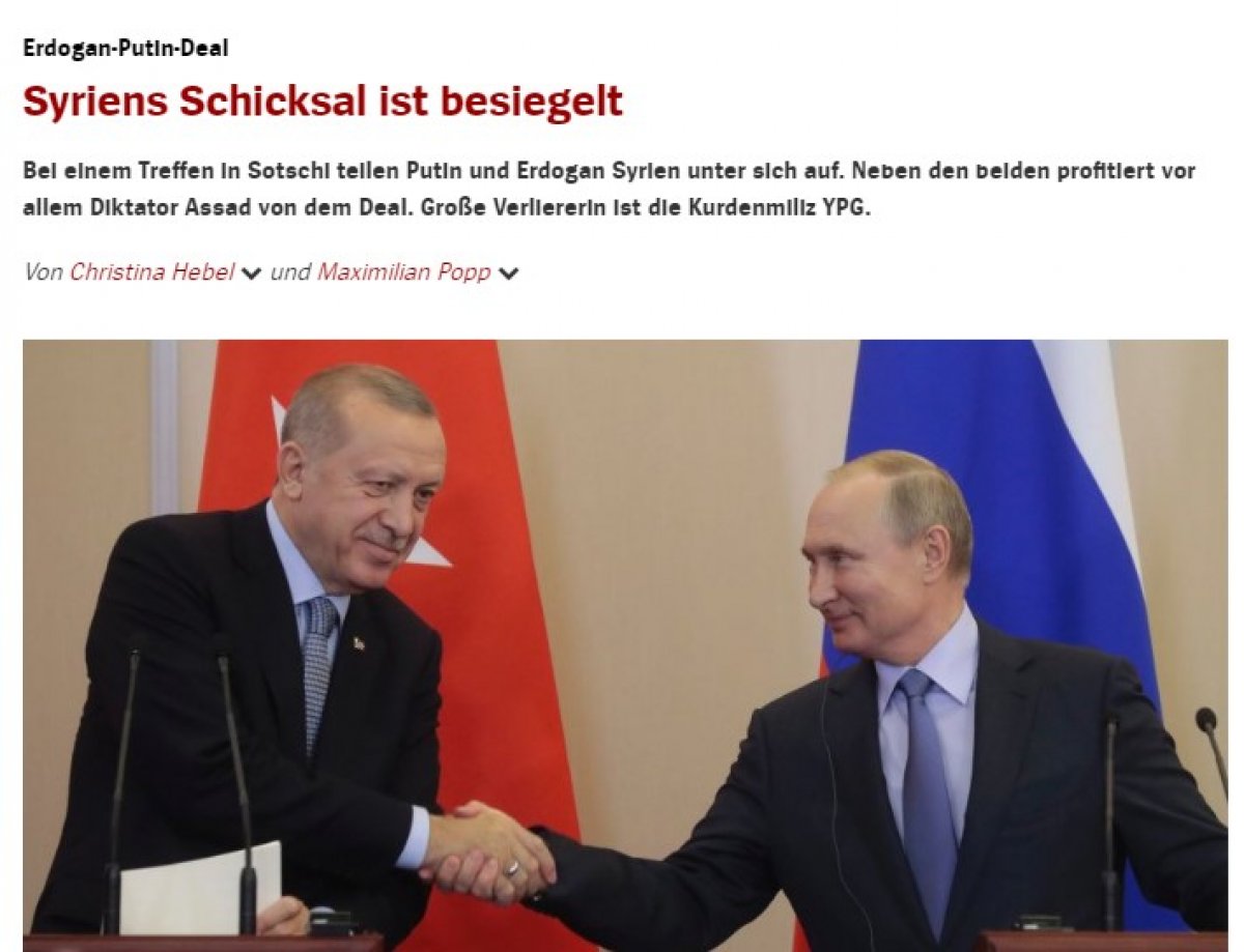 Alman medyasının gündeminde YPG’nin çöküşü var