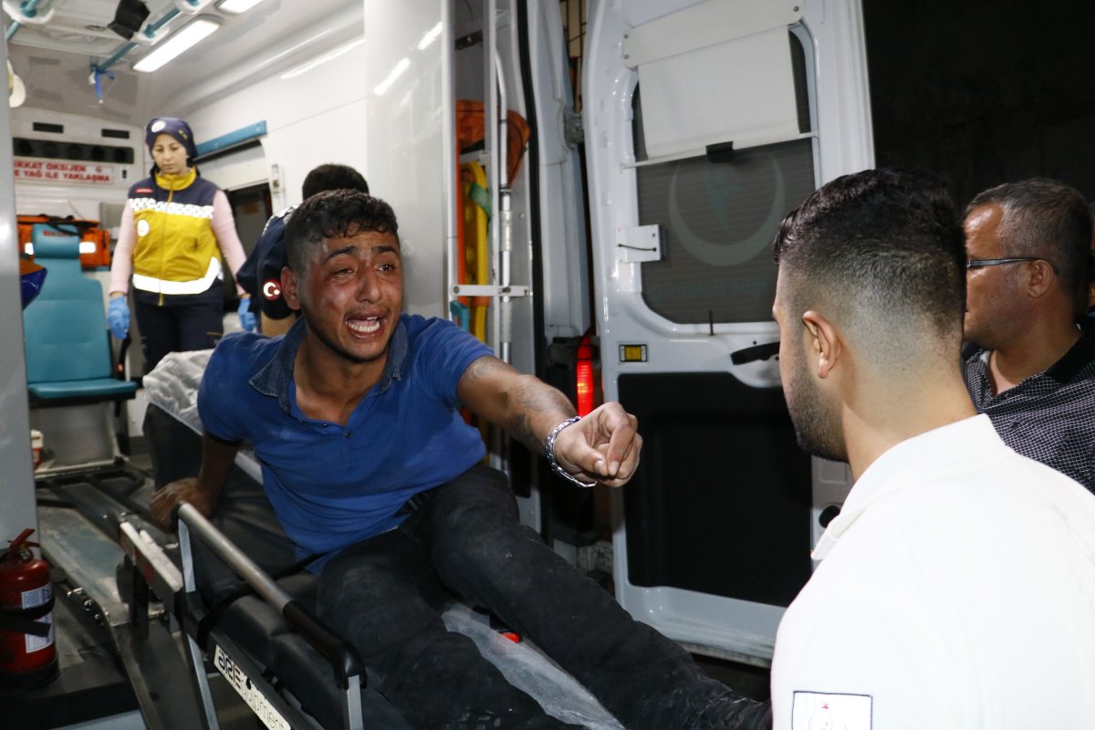 i Adana'da şüpheli şahıs kaçarken evin damından düştü