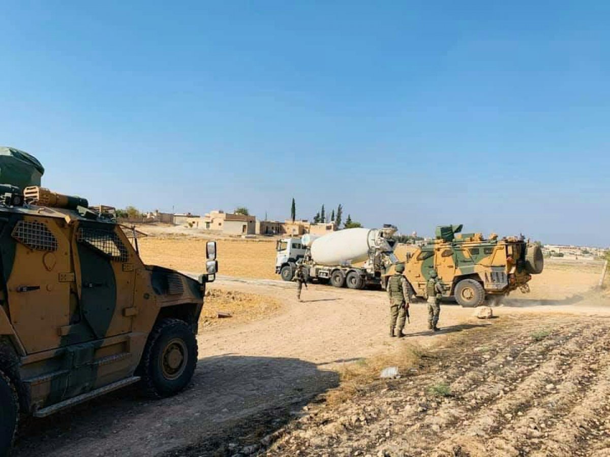 Tel Abyad'da teröristlerin tünellerine beton dökülüyor