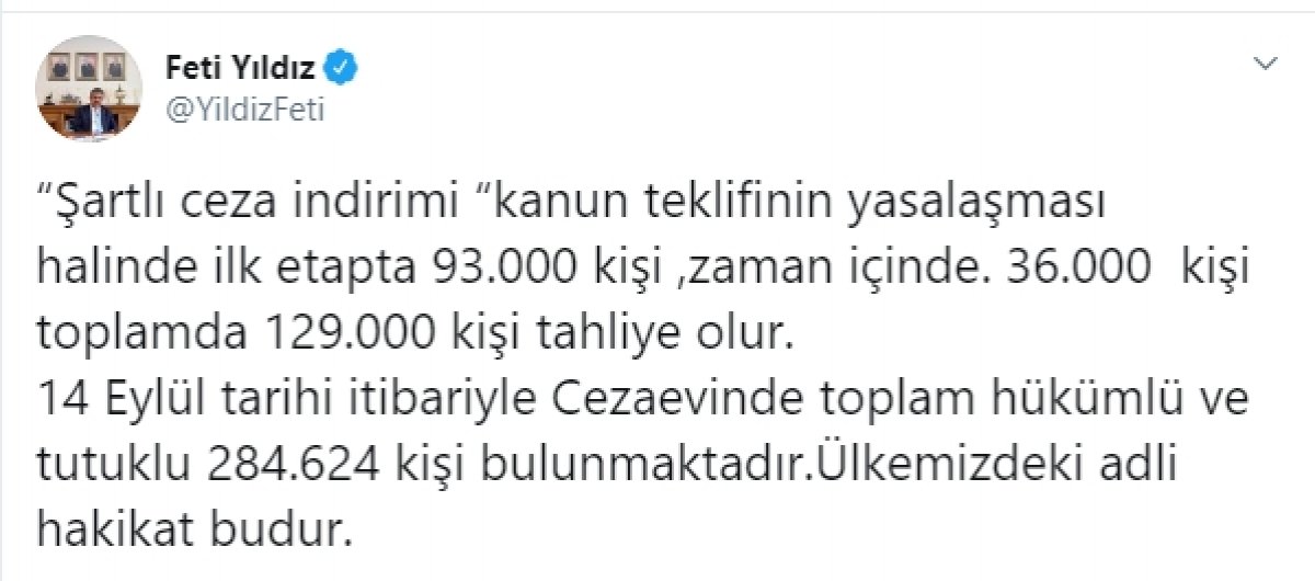 Af çıkarsa tahliye olacak kişi sayısı