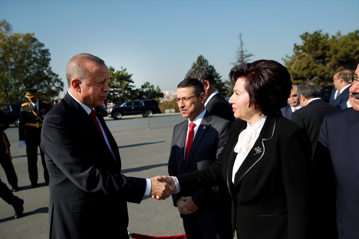 a 29 Ekim'de devlet erkânı Anıtkabir'de