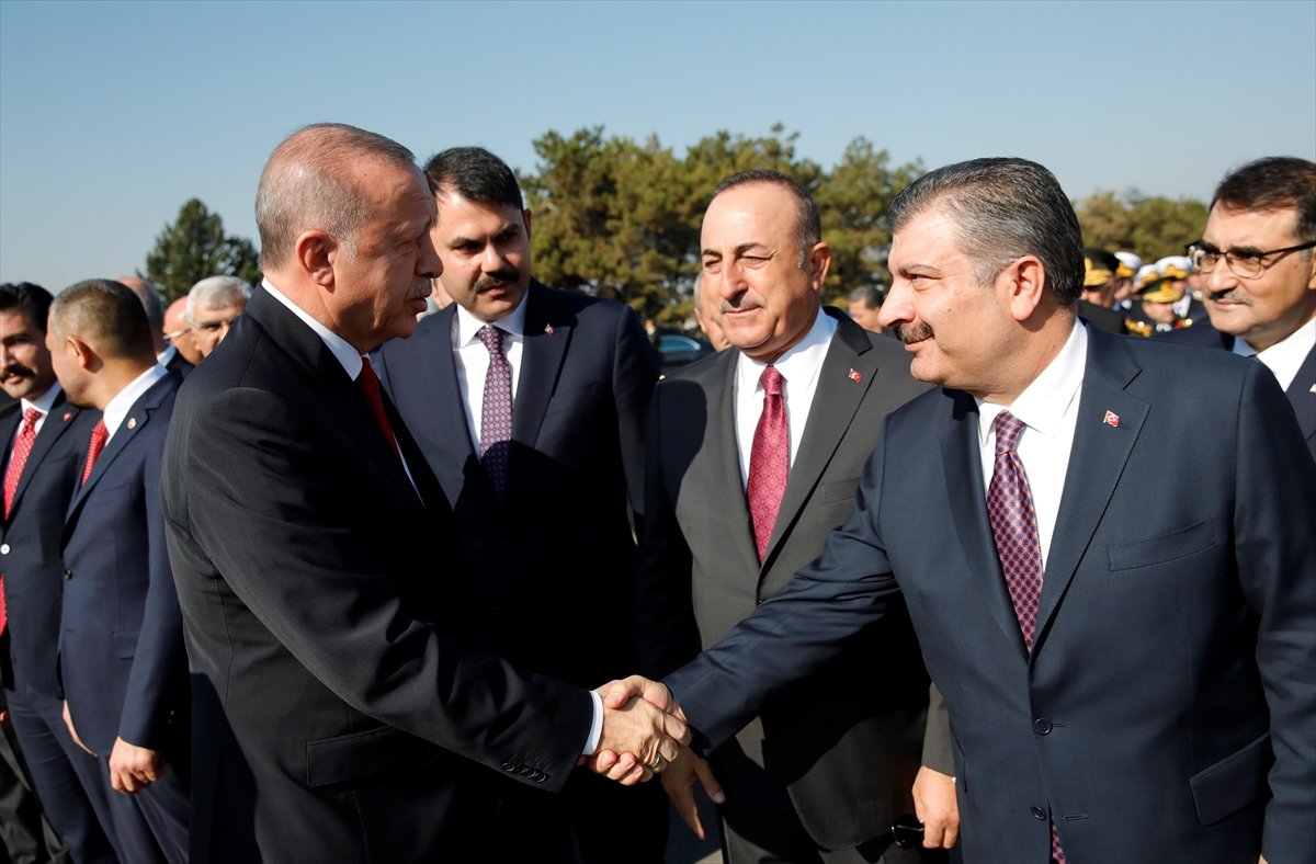 a 29 Ekim'de devlet erkânı Anıtkabir'de