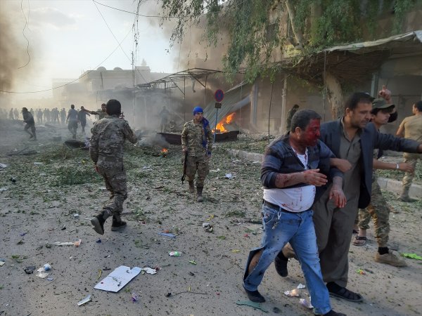 a Tel Abyad'da bombalı saldırı