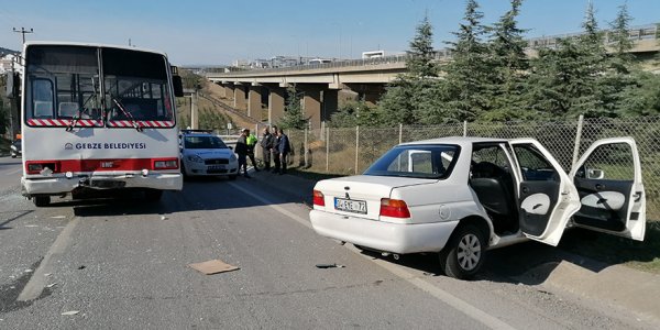 Kocaeli'de hatalı dönüş kaza yaptırdı