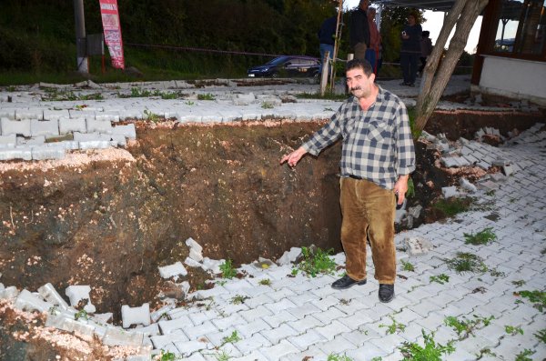 i Ordu'da heyelan meydana geldi