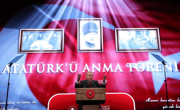 a Erdoğan, Atatürk'ü anma töreninde konuştu