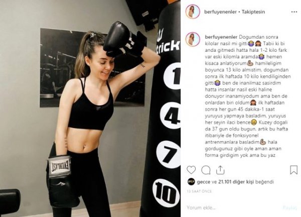 Berfu Yenenler doğum kilolarını verdi