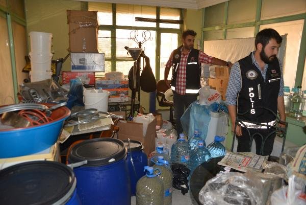 d Adana'da süt sağma makineli sahte rakı üretimi