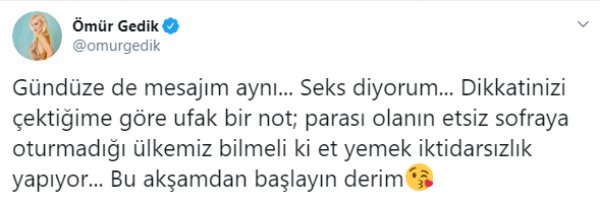 Ömür Gedik ne istiyor