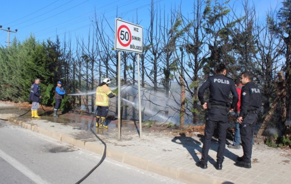 i Demir parmaklıklardan kıvılcım sıçradı, yangın çıktı