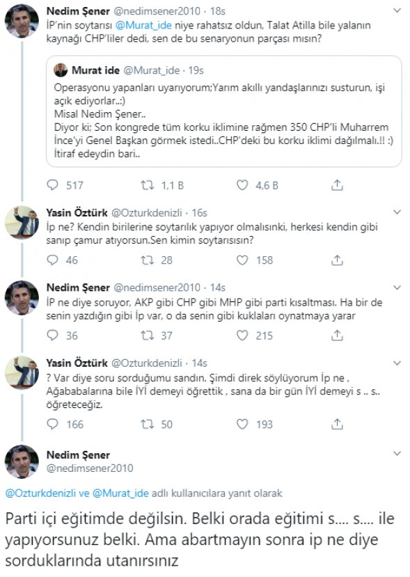 İyi Partili Yasin Öztürk'ten çirkin sözler