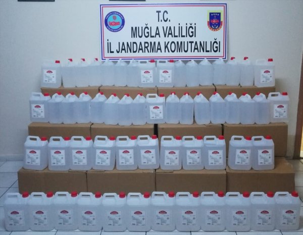 Muğla'da bin 200 litre etil alkol ele geçirildi